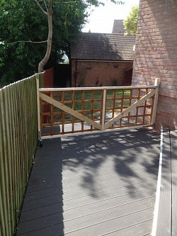 Bespoke gate made a fitted for a customer